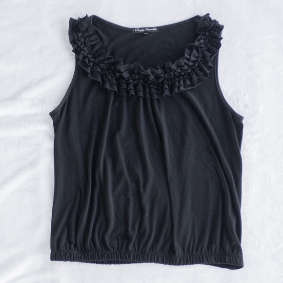 Simply Irresistible Black Ruffled Tank - Picture 1 of 4